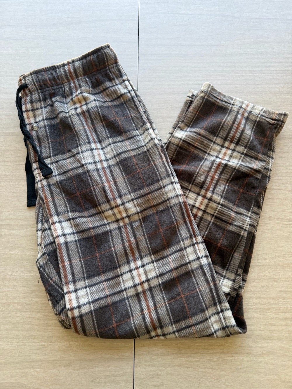 Fruit of the Loom Men's Brown Plaid Lounge PJ’s M